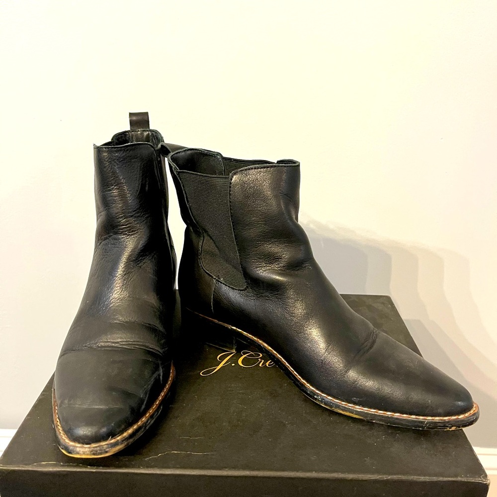 J Crew Leather Chelsea Boots Booties